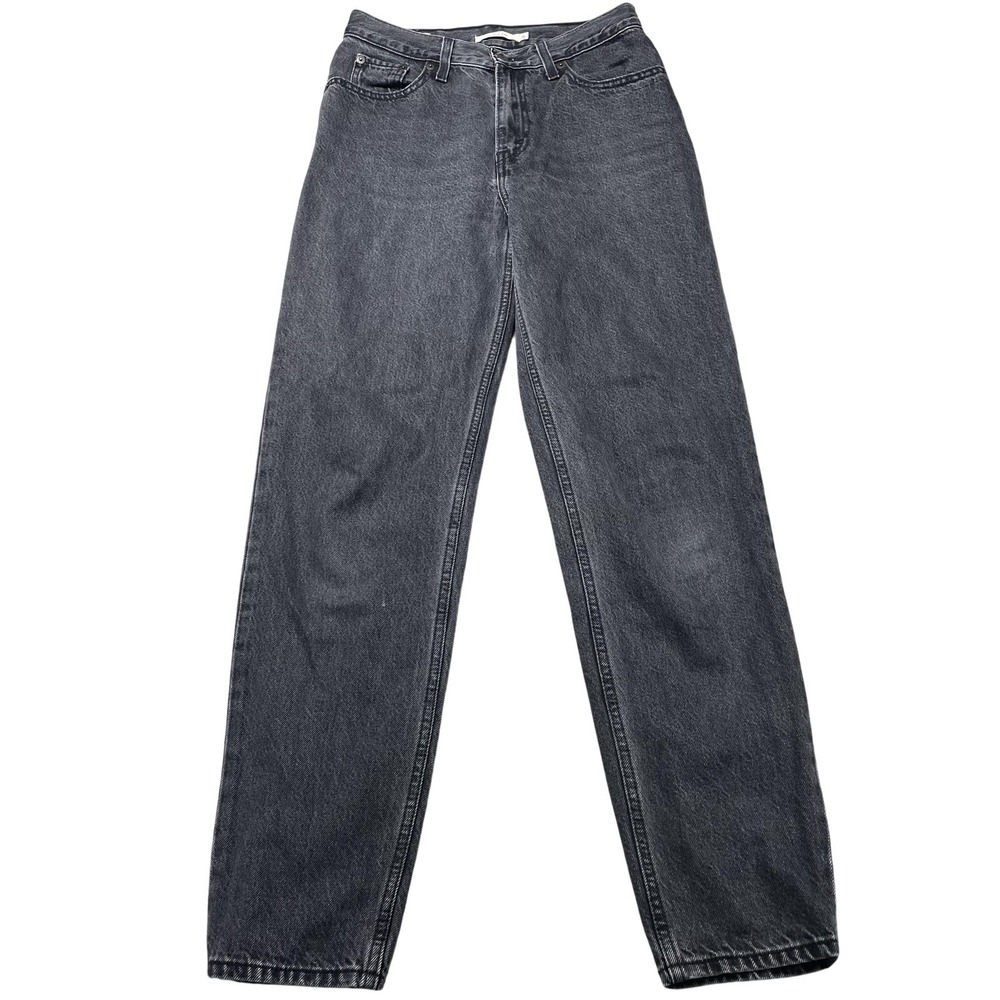 Levis Premium 80s Mom Jeans Womens 26 Charcoal High Rise Relaxed 26x30 Denim